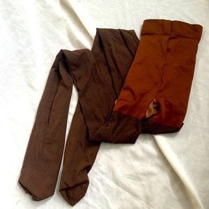 Black Nad Brown Translucent Diamond Designed Tights